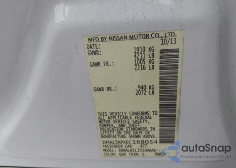 2014 Nissan Altima 2.5 S from USA, damaged, VIN 1N4AL3APXEC168054